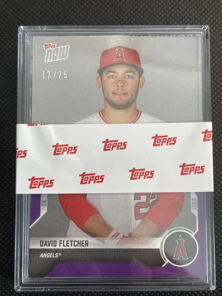 2021 Topps Now Road To Opening Day Angels Team Set David Fletcher 12/25 Purple - Image 1 of 1