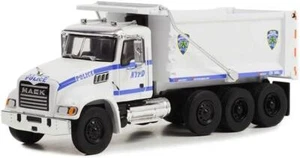 Camión de volteo Greenlight 45160B NYPD 2019 Mack Granite 1/64 diecast auto/camión - Imagen 1 de 2