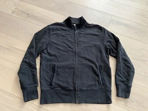 Billy reid Jacket Full Zip Suede neck Mens Large Black - Picture 1 of 9