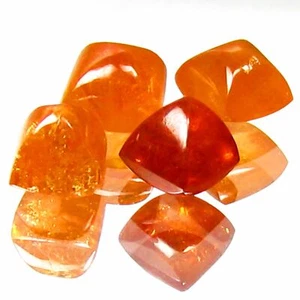 5.67 Ct Topnotch SUGARLOAF CAB (0 x 0 mm)100% Natural Fancy Orange Spessertite - Picture 1 of 5