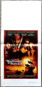 PIRATE DES CARAÏBES/JOHNNY DEPP/ORLANDO BLOOM/G. RUSH/AFFICHE ITALIENNE 33X70 CM - Imagen 1 de 1