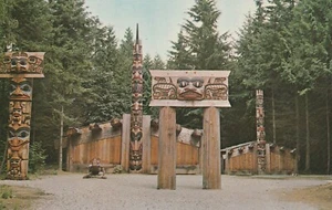 Postkarte Haida Indianerdorf, University of British Columbia, Vancouver, Kanada - Bild 1 von 2