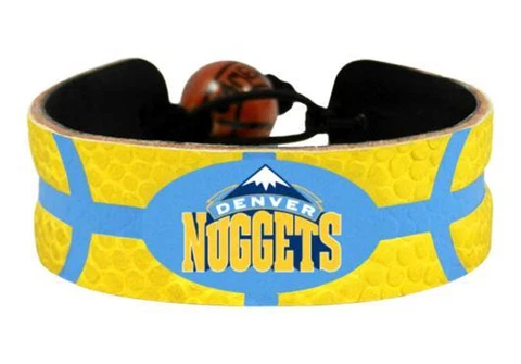 Denver Nuggets NBA Team Color Basketball Leather Bracelet Cover