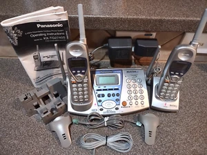 Panasonic Cordless Phone KX-TG2740S Handsets (2)/Answering Machine/Dock/Manual - Picture 1 of 14
