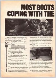1981 PRINT AD Timberland La maggior parte degli stivali ha difficoltà ad affrontare la realtà - Foto 1 di 2