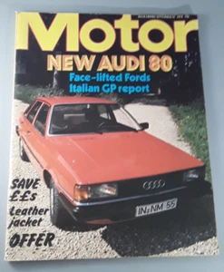 Rivista Motor 16 settembre 1978, numero con Audi 80 in copertina - Foto 1 di 1