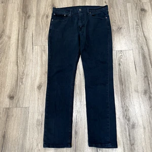 Levi's 511 Slim Jeans Herren 34x30 schwarz Wachsoptik Zip Fly Effekt Denim beschichtet - Bild 1 von 9