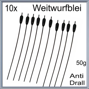 10 STÜCK WEITWURFBLEI 50 GRAMM OLIVENBLEI KARPENBLEI BLEI ANTI DRALL - Bild 1 von 1
