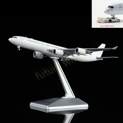 1:400 HX Models Airbus A340-500 Blank Aircraft Model+Free Tractor - Image 1 of 4