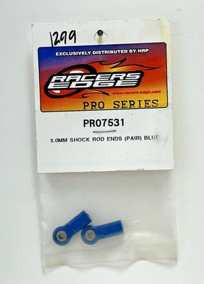 Racers Edge Pro 7531 Aluminum 3mm Shock Rod Ends Blue Kyosho MP7.5 RC Parts New - Imagem 1 de 4