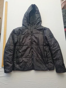 Ladies Quilted Jacket Everlast Size 10 Black Hood Pockets 30882 - Picture 1 of 17