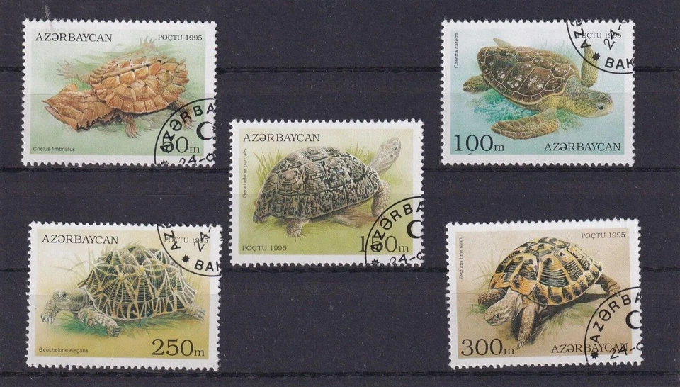 SA15d Azerbaijan 1995 Tortoises and Turtles used stamps - Image 1 of 1