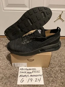 2022 Nike Air Max Flyknit Racer Triple Black Men’s Sz 10.5 - Picture 1 of 10