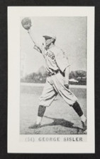 Vintage 1965 George Sisler W502 Frank Nagy Hobbyist Famous Baseball Card #13 VG