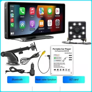 10.26 inch Wireless Portable Apple CarPlay Android Auto Radio Touchscreen Cam - Picture 1 of 6