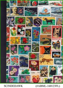 COLLECTION OF FLOWER / FRUITS STAMPS FROM DIFFERENT COUNTRIES IN STOCK BOOK - Picture 1 of 11