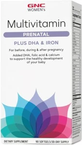GNC Women's Multivitamin Prenatal Formula with DHA & Iron 90 Count - Picture 1 of 3