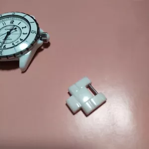 CHANEL Genuine 1.5 Link J12 Men's Watch Band Bracelet Parts White Ceramic 17mm - Picture 1 of 8