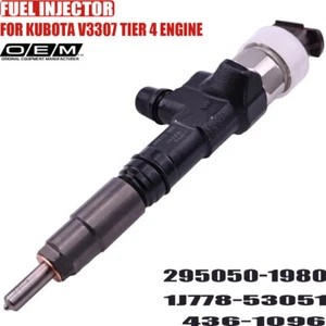 1J770-53050/1J770-53051/295050-1980 For Kubota V3307 Tier 4 Fuel Injector NEW - Picture 1 of 7