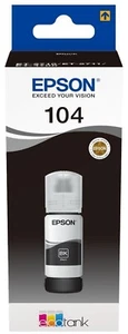 Original Epson 104 Schwarz Tintenflasche 65 ml C13T00P140 Ecotank Tinte - Bild 1 von 2