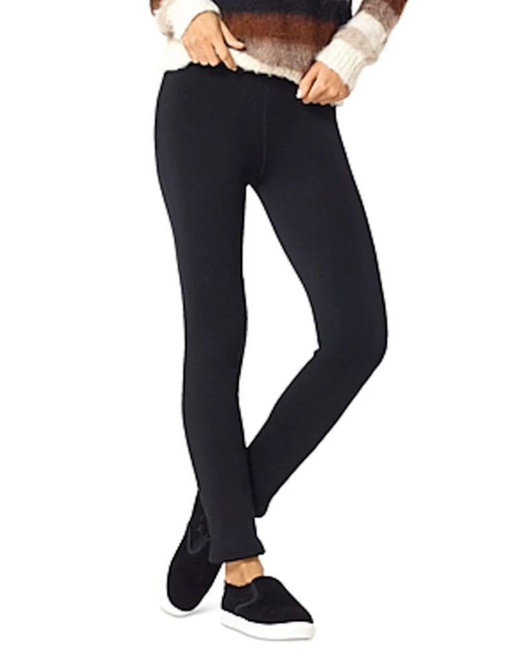 Leggings HUE para mujer sin costuras, forrados negros-peludos, talla L/XL Foto 1 de 4