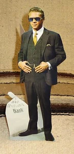 Steve McQueen From "Thomas Crown Affair" Tabletop Display Standee 10 1/2" Tall - Picture 1 of 2