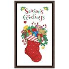 Christmas Socks Display Cross Stitch Cute Design Canvas Embroidery House Display