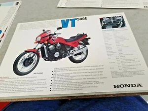 1985 HONDA VT500E  Motorcycle Original Sales Leaflet - Picture 1 of 1