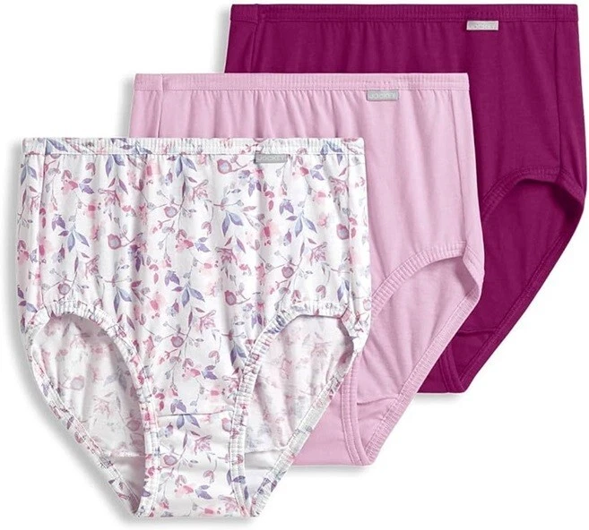 Jockey 3-Pack Elance Briefs Comfort 100 Cotton 1484 Purple Meadow 7/L