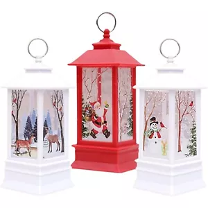 3PCS Christmas LED Tea Lights Set Elk Snowman Santa Claus Indoor & Outdoor - Picture 1 of 7