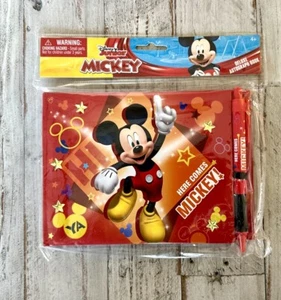 NEW! Disney Junior Jr Mickey Red Deluxe Autograph Book with Pen & Stickers - Picture 1 of 2