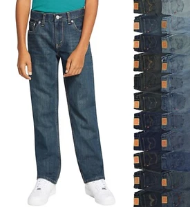 Levi's Boy's 505 Straight Leg Denim Jeans, Regular, Husky OR Slim Youth Pants - Picture 1 of 51