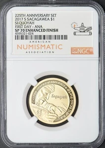 2017-S Sacagawea $1 NGC SP70 Enhanced Finish ANA First Day 225th ✪COINGIANTS✪ - Picture 1 of 2