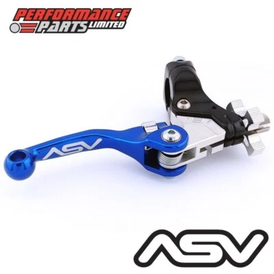 ASV F4 Blue Front Brake Lever with Std Perch for Honda CRF70-F 2006 - Imagem 1 de 4