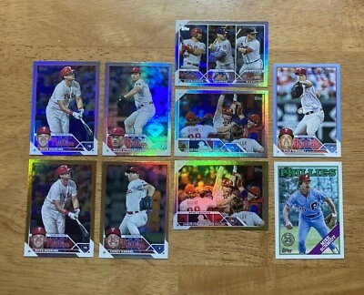20 cartas Topps Phillies Parallels 2023 serie Schmidt #'ed 67/88 Gibson #30/50 Foto 1 de 4