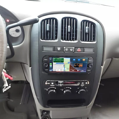 Radio estéreo para coche Apple Carplay Android 13 GPS NAVEGACIÓN BT para Dodge Caravan 2001-2007 Foto 1 de 4