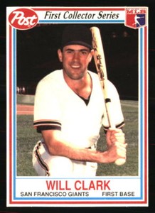 Will Clark 1990 Post Cereal #7 Baseball Card
