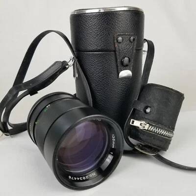 Vivitar Auto Telephoto 135mm lens 1:28 No. 2834476 case strap NICE! - Image 1 of 4