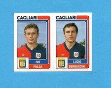 PANINI CALCIATORI 1986/87-Figurina n.353- PULGA+BERNARDINI -CAGLIARI-NEW VELINA