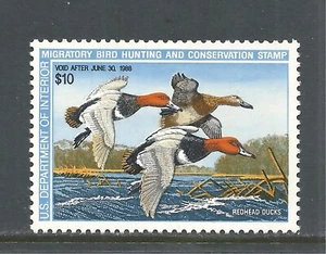 U.S. SCOTT RW54 MNH VF - 1987 $10 MULTI-COLOR FEDERAL DUCK STAMP CV $17.50 - Picture 1 of 2