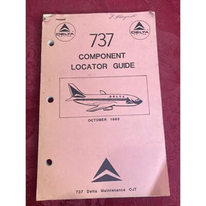 Guía localizador de componentes Delta Airlines 737 de colección - octubre de 1983 - Imagen 1 de 13
