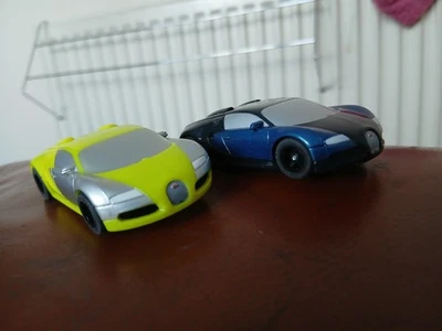 Micro Scalextric Bugatti Veyron X (bleu/caux) 12V analogique occasion/testé occasion - Photo 1/3