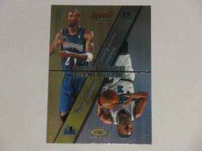 1997-98 Bowman's Best Mirror Image #5 Kevin Garnett Grant Hill Tracy McGrady radiocontrol Foto 1 de 2