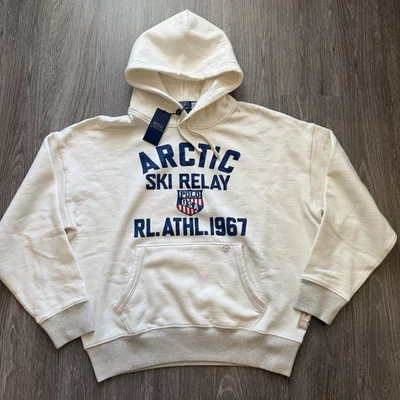 Polo Ralph Lauren Arctic Ski Relay 1967 Sudadera con Capucha Calce Relajado Talla Grande NUEVO CON ETIQUETAS RARO Foto 1 de 4