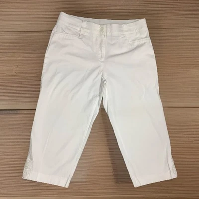 Pantalones cortos capri blancos con cremallera Studio Works para mujer talla 10 bolsillos  Foto 1 de 4