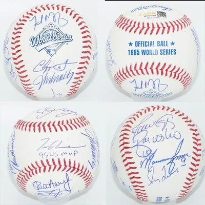 1995 Atlanta Braves WS CHAMPS Team Signed BASEBALL w/ 15 Autos + JSA COA #WC920 - Image 1 of 4