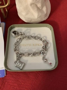 Pulsera Judith Ripka Sterling "Llave de mi corazón" con dijes - Imagen 1 de 24