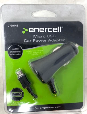 Enercell 5VDC, Micro-USB Car Power Adapter Charger Fits a Micro USB Port - Image 1 of 3