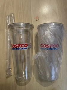 Costco Wholesale Promotional Large Mug Tumbler Transparent Plastic - Picture 1 of 4