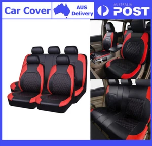 Car Seat Covers Full Set Front/Rear Bench Universal Automotive Interior Covers - Foto 1 di 16